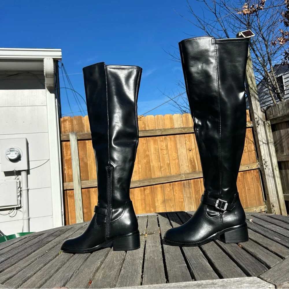 DV Dolce Vita Elyse Over-The-Knee Buckle Block Heel‎ Boot Size 6